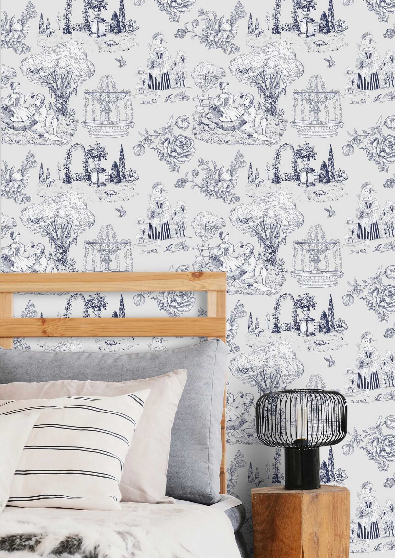 ورق جدران Toile De Jouy ورق جد - مراجعة Herbal Wallpaper وسعره