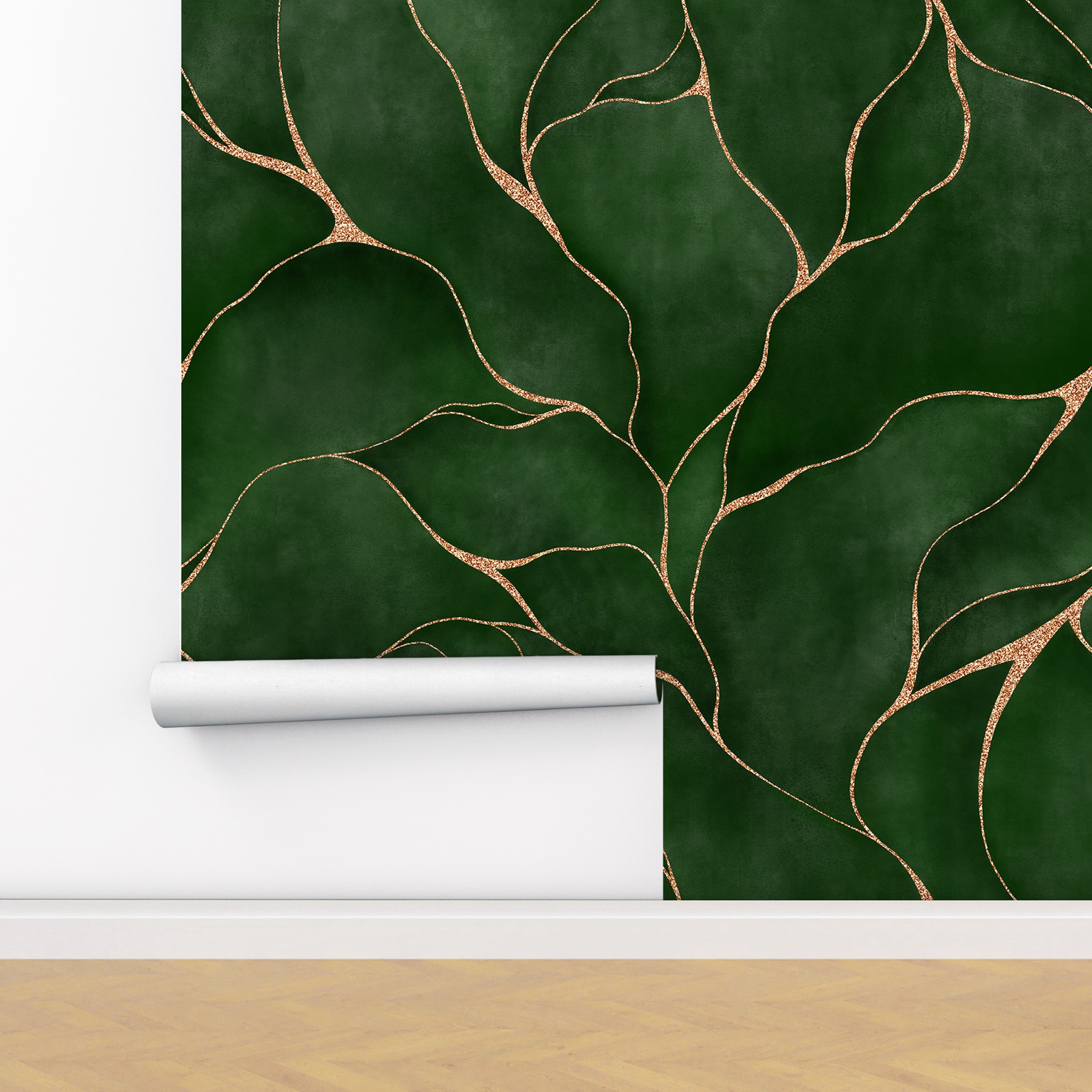 ورق جدران على شكل أوراق مائية  - مراجعة Herbal Wallpaper وسعره