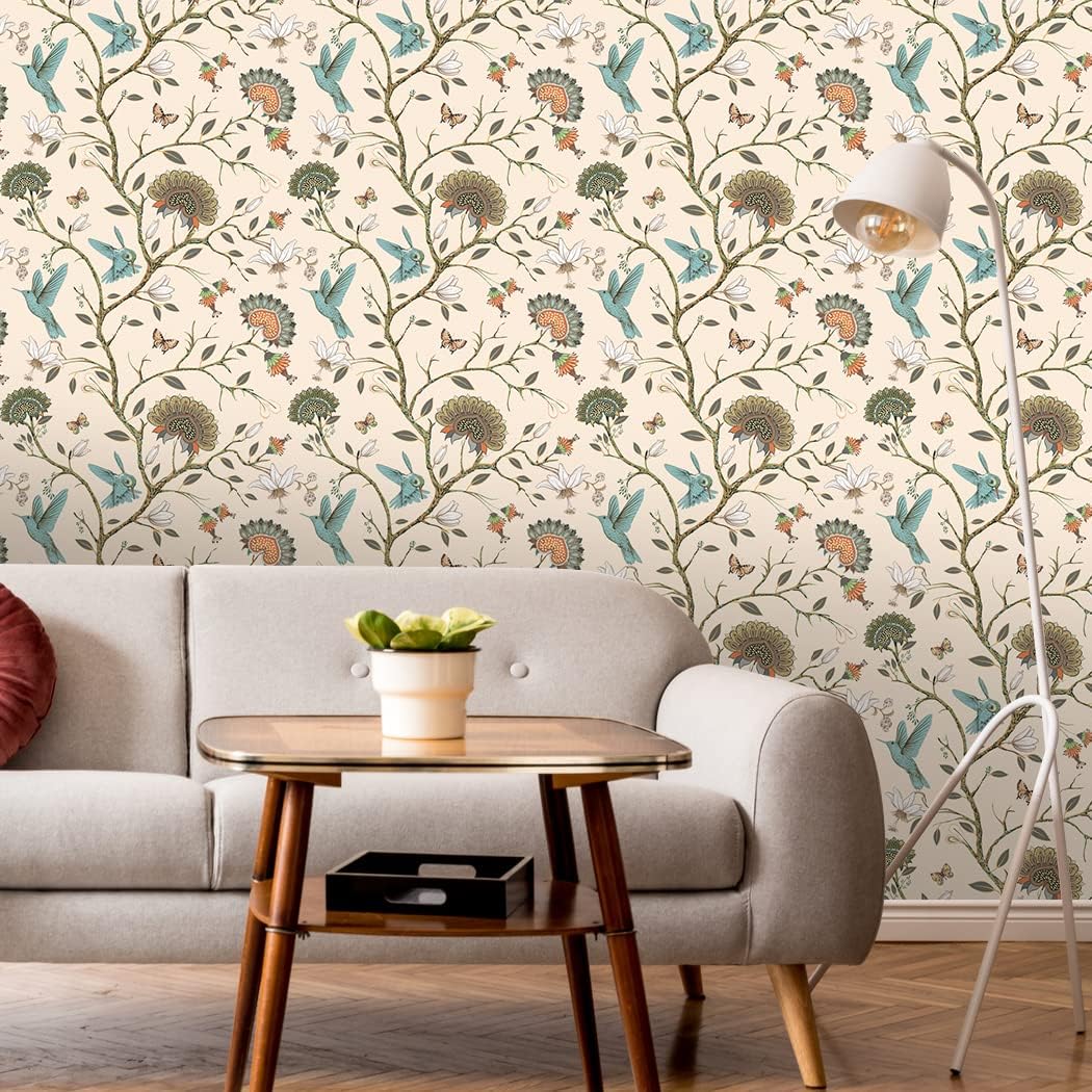 ورق حائط على شكل طيور قابل للإ - مراجعة Herbal Wallpaper وسعره