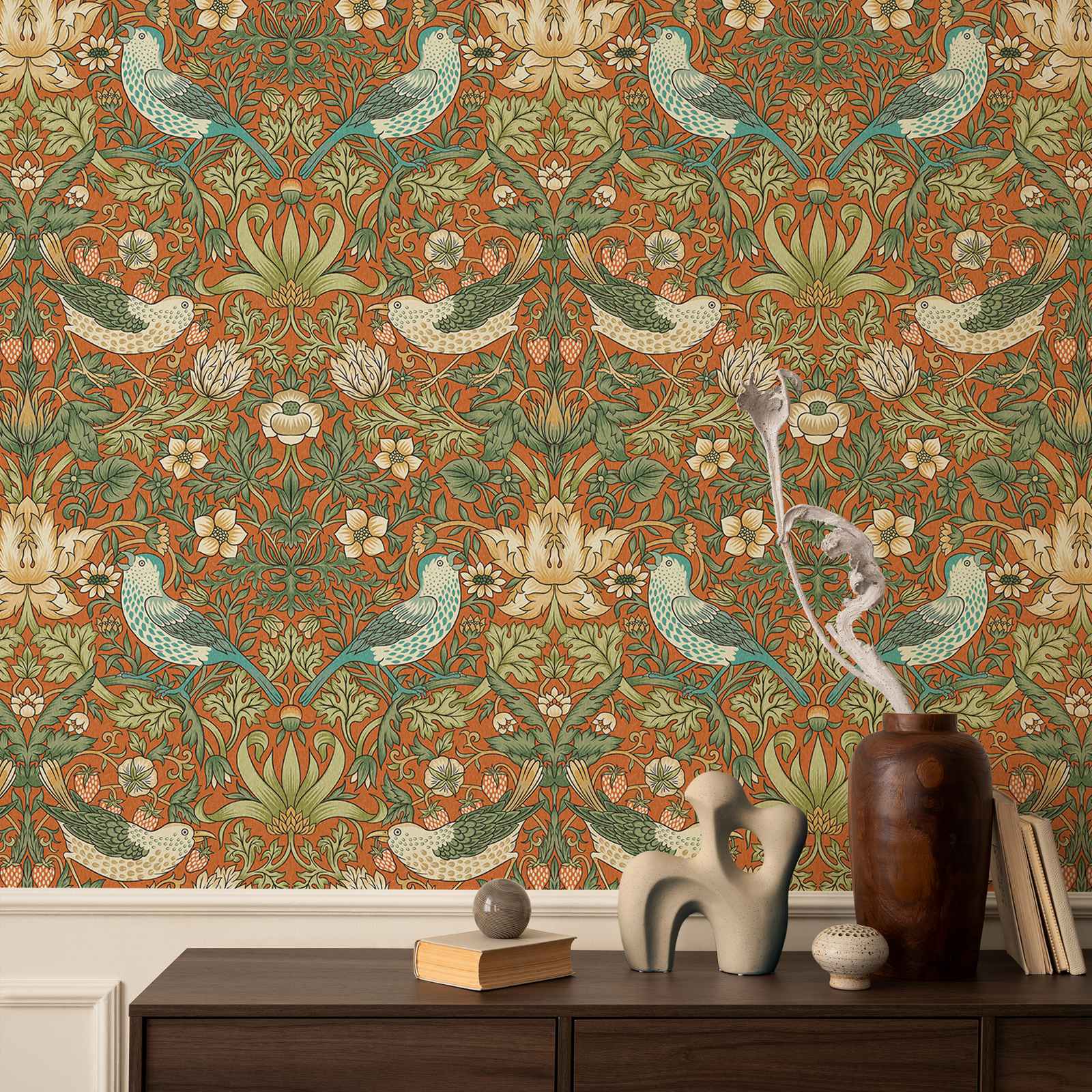 ورق جدران على شكل زهرة اللص ال - مراجعة Herbal Wallpaper وسعره