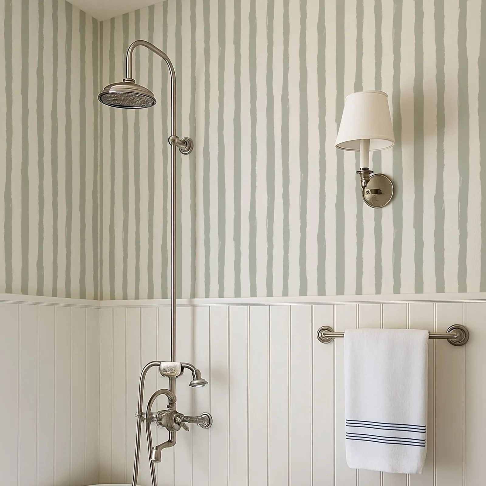 ورق جدران مخطط باللون الأخضر ا - مراجعة Herbal Wallpaper وسعره